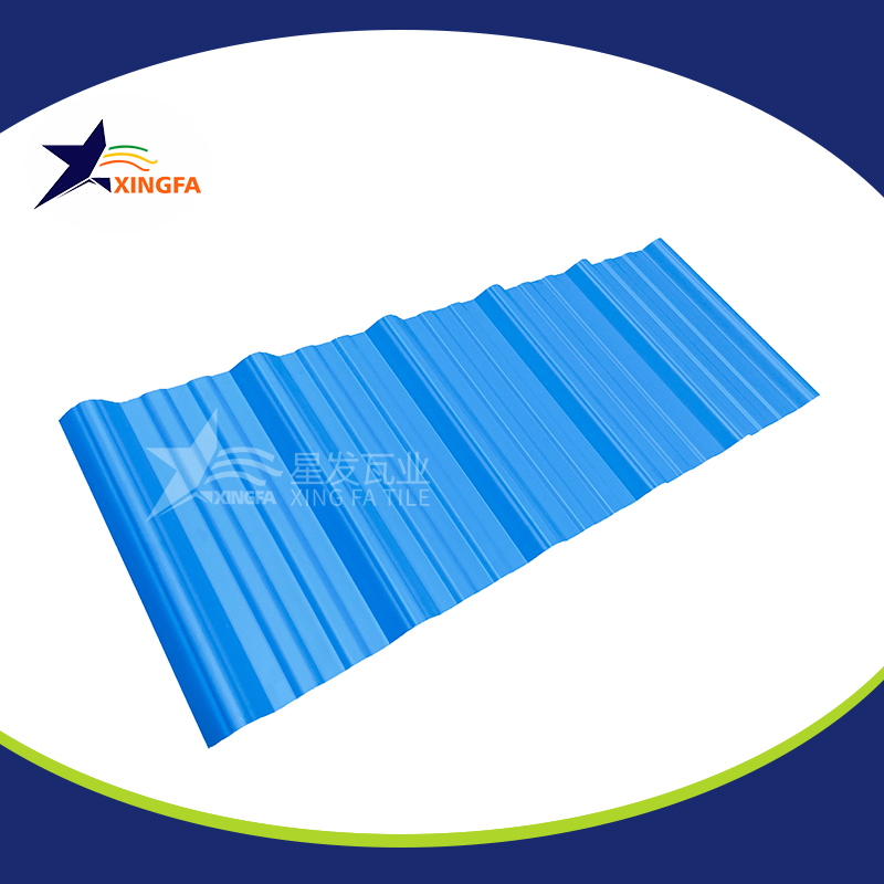 2.5mm加厚蓝色梯形pvc复合隔热瓦 适用于大型水产养殖业厂房房顶用 pvc材质塑料防火厂房瓦 PVC瓦呼和浩特厂家出售
